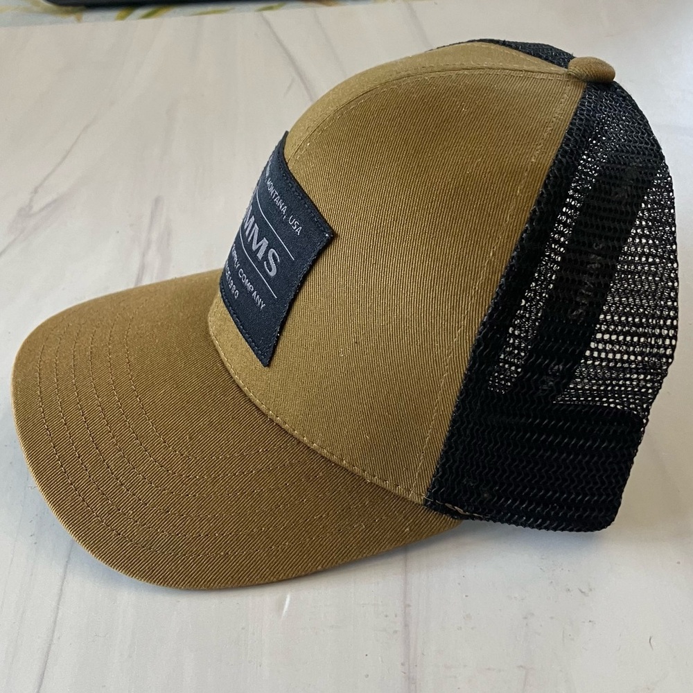Simms Original Patch Trucker Cap in Bronze/Black - Picture 3 of 9